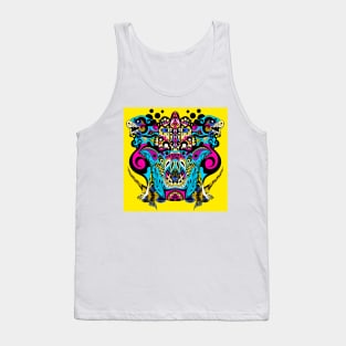 the yokai beast in kaiju wallpaper in mandala zentangle art Tank Top